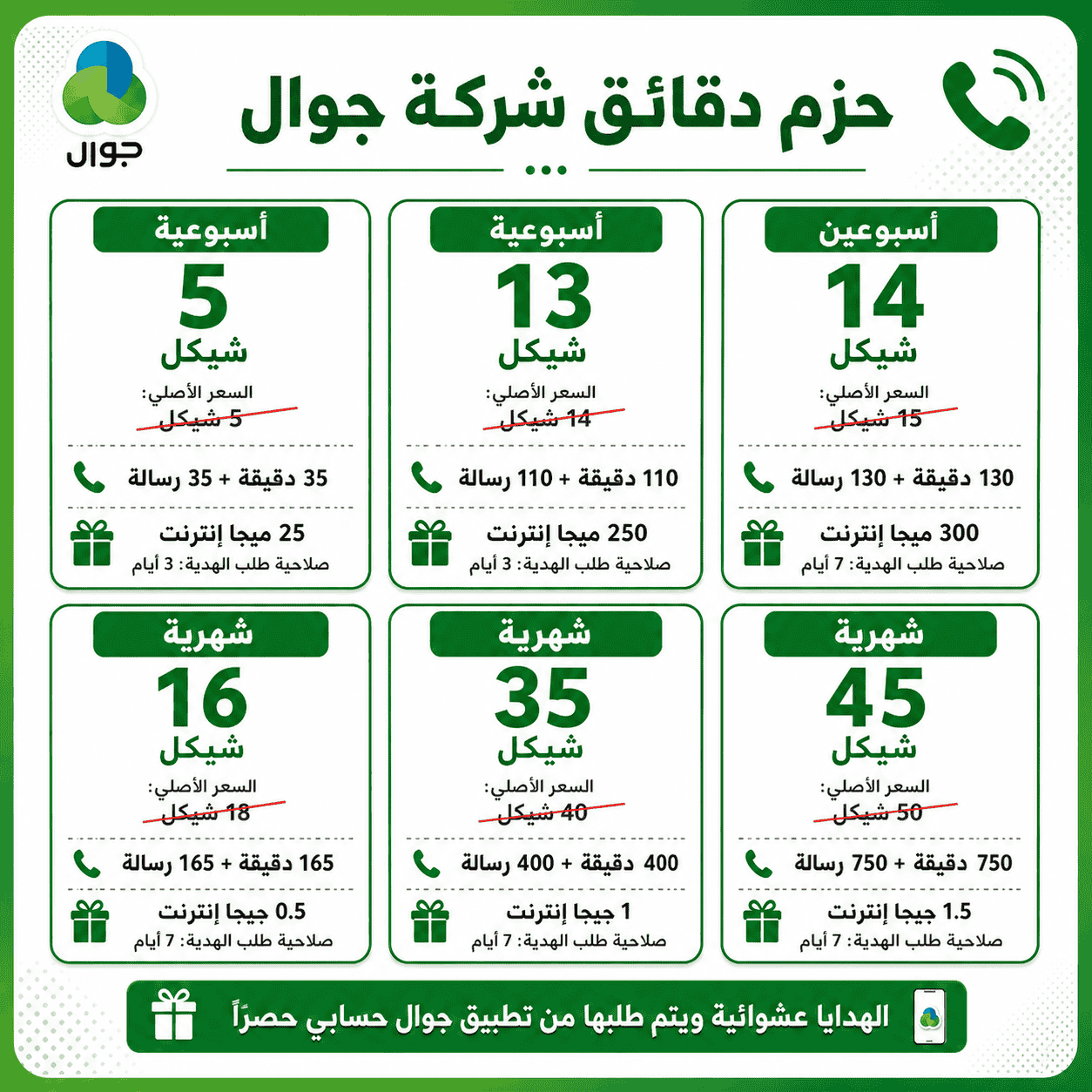 إعلان حزم جوال